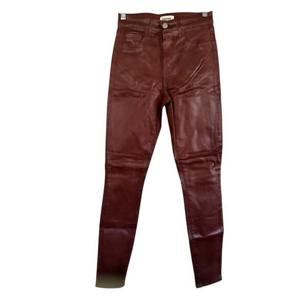 NWOT $275 L'agence Monique High Rise Skinny Jeans In Cinnamon Coated Size 25 - Picture 4 of 9